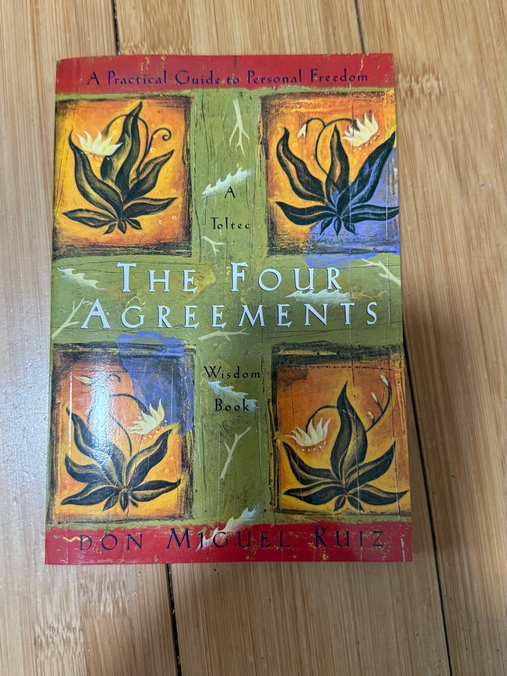 The Four Agreements by - Green/Red Cover